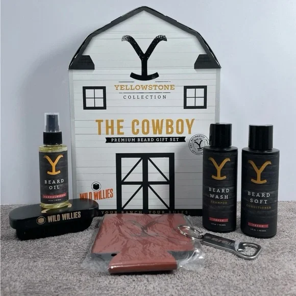 NWT Yellowstone Collection The Cowboy Beard Gift Set - Picture 3 of 6